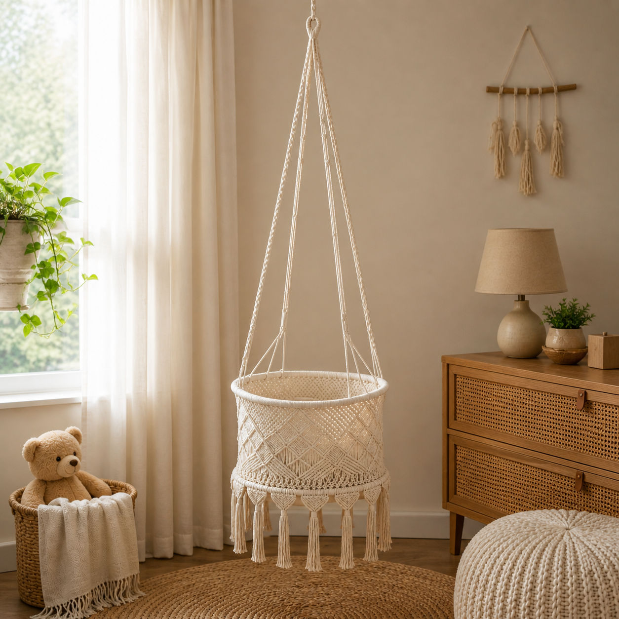 Handwoven Macrame Cradle